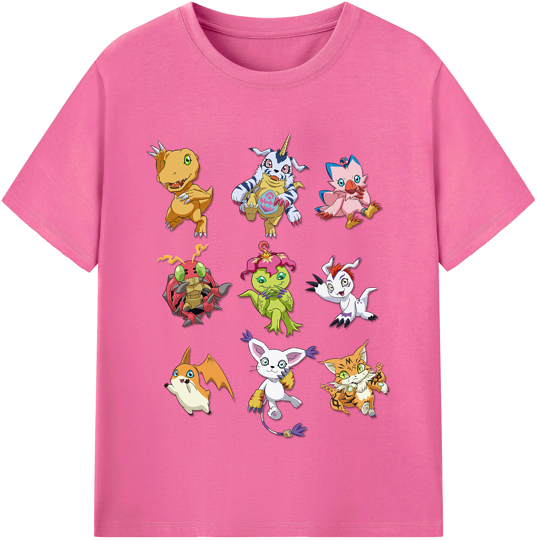 （画像用） Digimon デジタルモンスター/デジモン レディースカジュアルプリントTシャツ（綿100％）